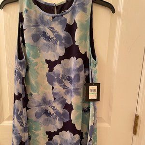 sleeveless floral print dress